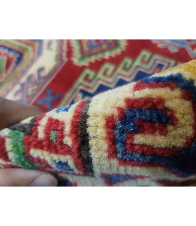 Handgeknoopt kazak tapijt 146 x 100 cm vloerkleed tapijt