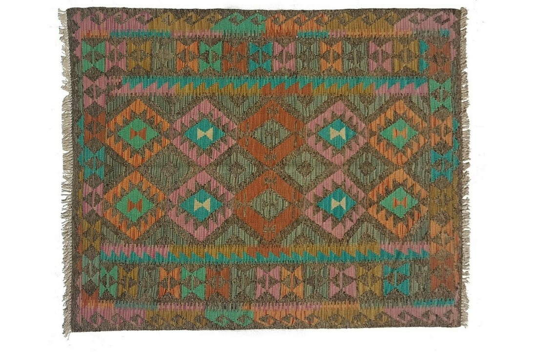 kelim 189x148 cm vloerkleed tapijt kelims hand geweven