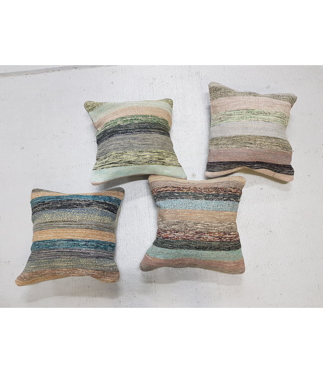 4x Kelim Kissen 45x45 cm mit Füllung