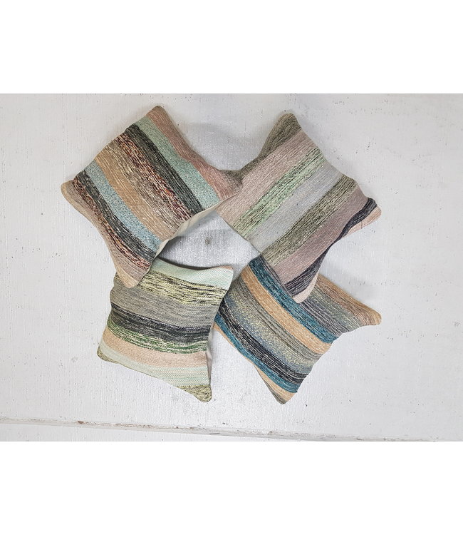 4x Kelim Kissen 45x45 cm mit Füllung