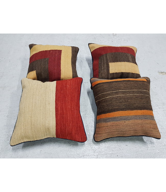 ​​4x modern kilim cushions 40x40 cm with filling