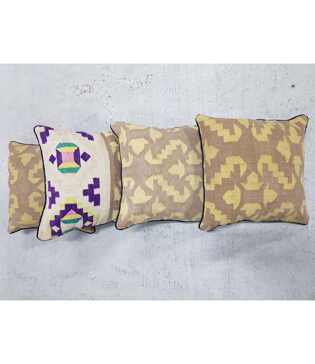 4x kelim kussens 40x40 cm met vulling
