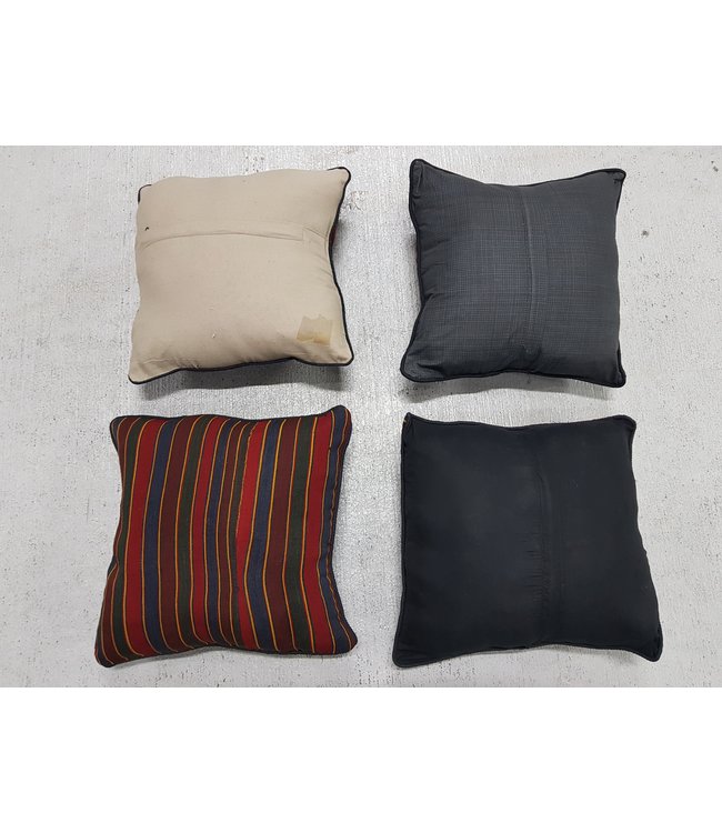 4x modern Kelim Kissen 40x40 cm mit Füllung
