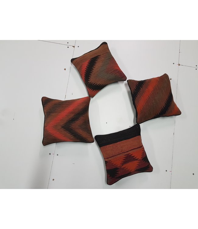 4x kelim kussens 40x40 cm met vulling