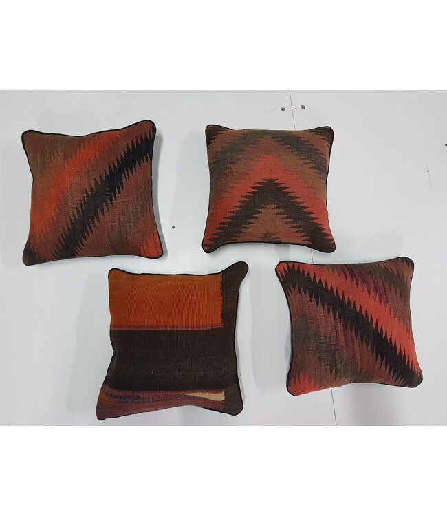 4x kelim kussens 40x40 cm met vulling
