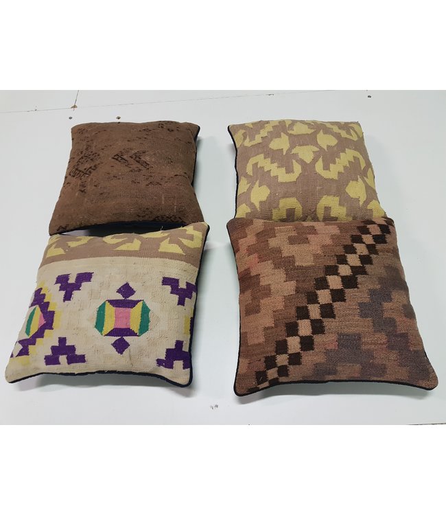4x kilim cushions ca 40x40 cm with filling