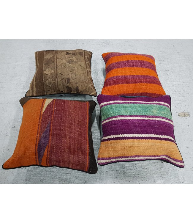 4x kilim cushions ca 40x40 cm with filling
