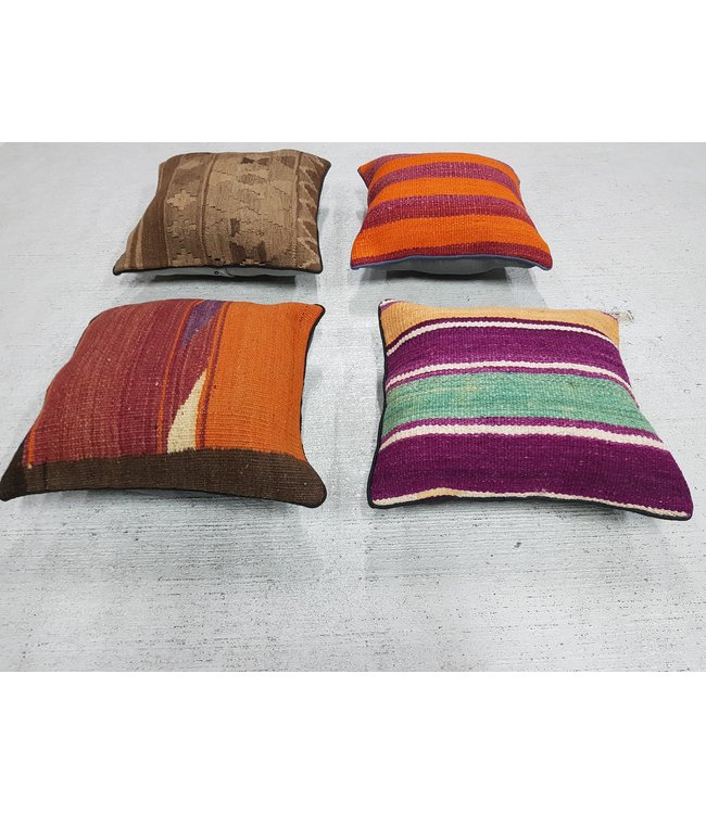 4x kilim cushions ca 40x40 cm with filling