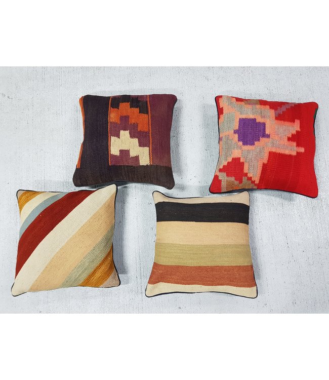 4x kilim cushions ca 40x40 cm with filling