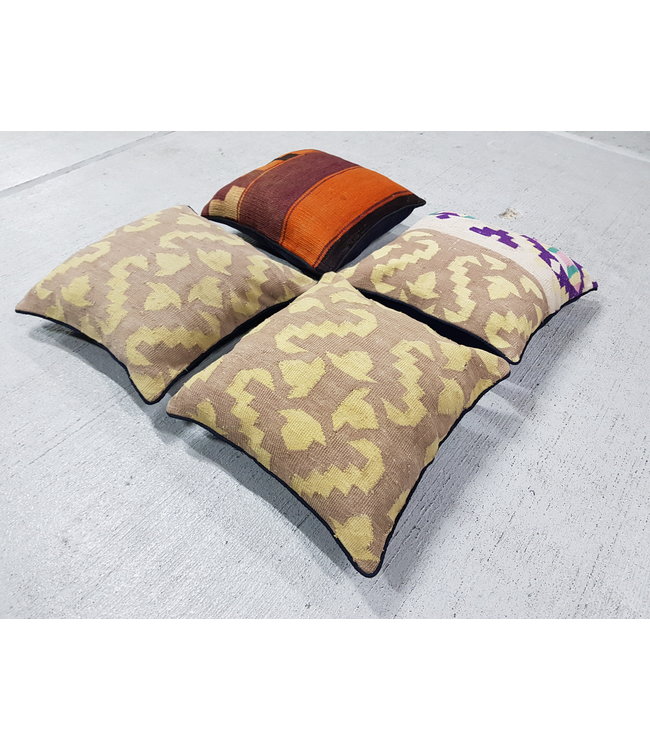 4x kelim kussens 40x40 cm met vulling