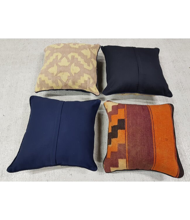 4x kelim kussens 40x40 cm met vulling