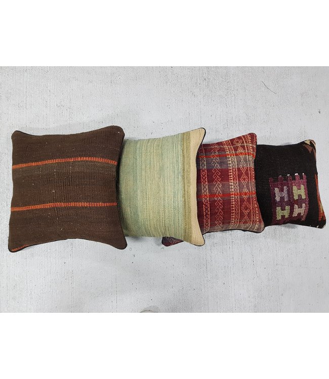4x kelim kussens 40x40 cm met vulling