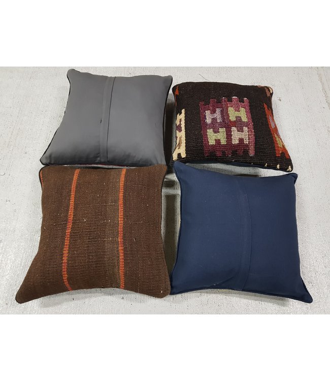 4x kelim kussens 40x40 cm met vulling