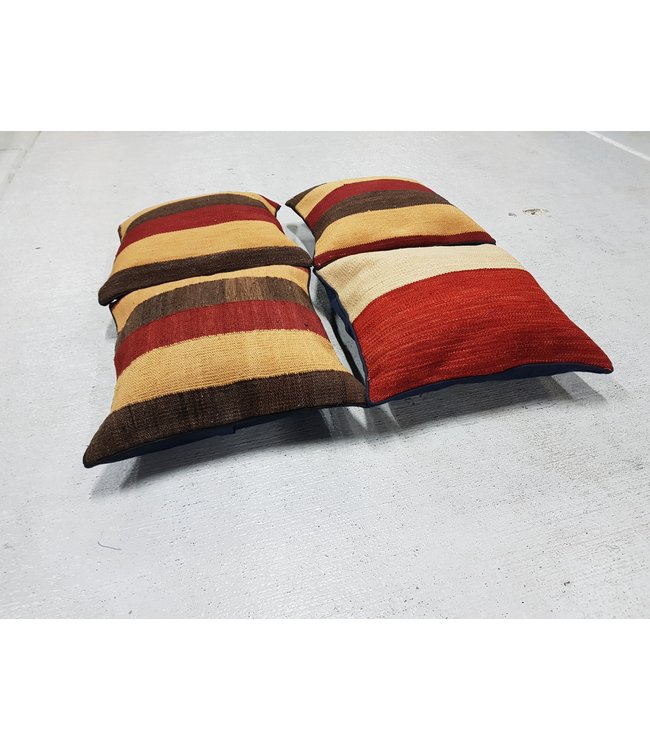 4x modern kelim kussens 40x40 cm met vulling