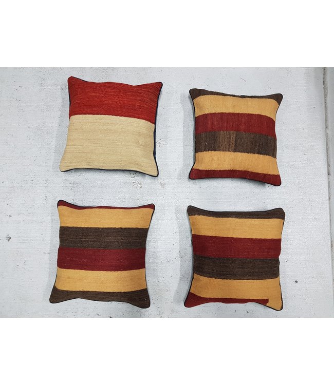 ​​4x modern kilim cushions 40x40 cm with filling