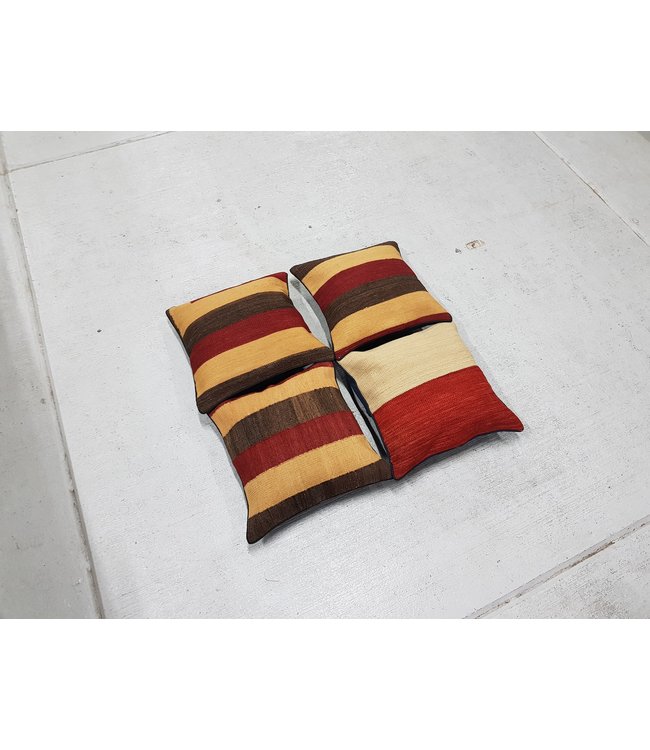 4x modern kelim kussens 40x40 cm met vulling