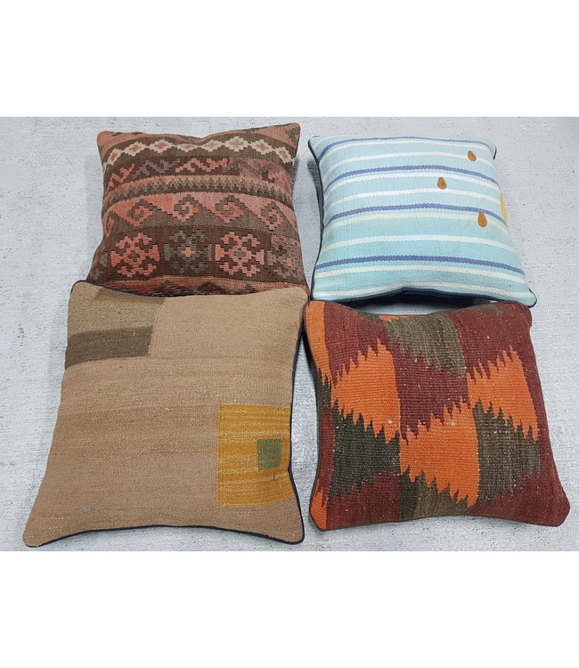 4x kilim cushions ca 40x40 cm with filling