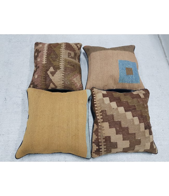 4x kelim kussens 40x40 cm met vulling