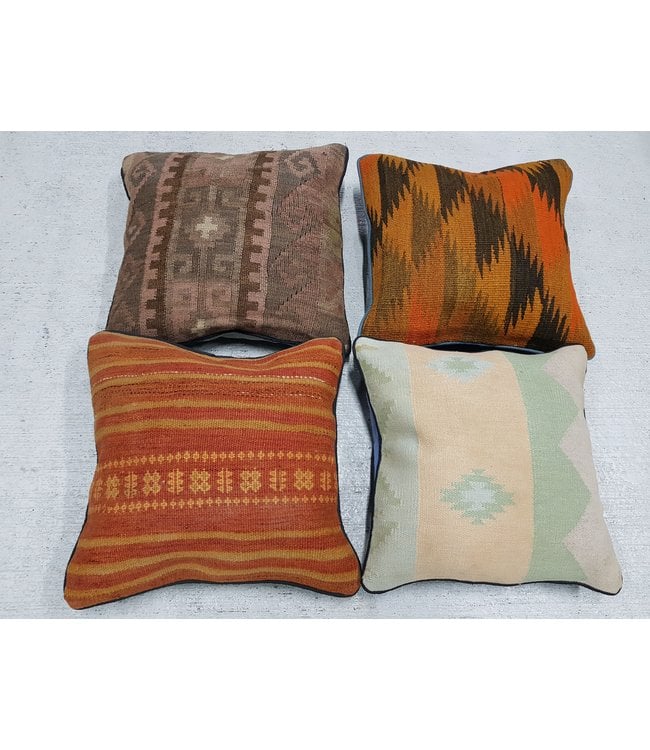 4x kilim cushions ca 40x40 cm with filling