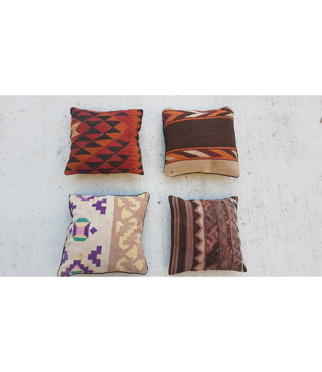 4x kilim cushions ca 40x40 cm with filling