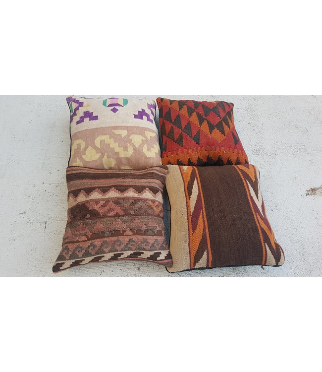 4x kilim cushions ca 40x40 cm with filling