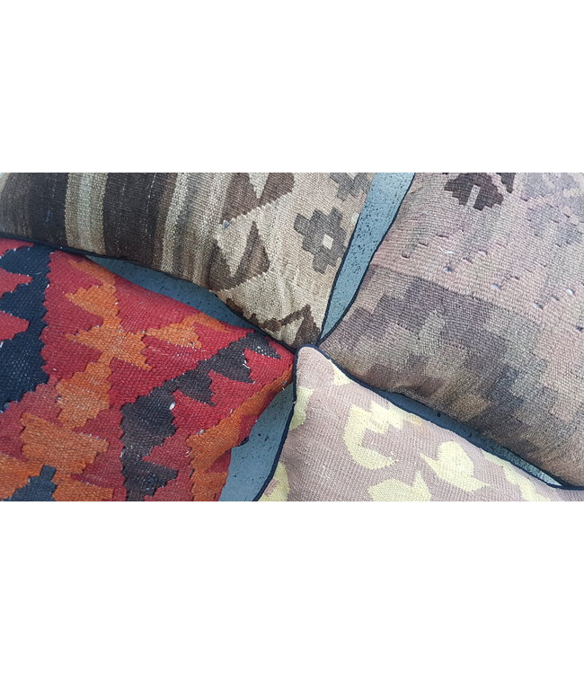 4x kelim kussens 40x40 cm met vulling