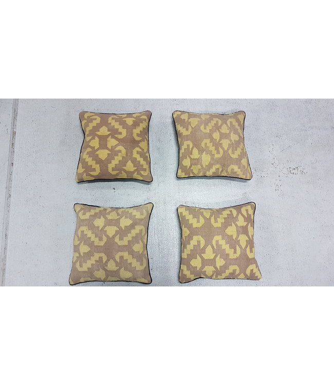 vintage 4 x kilim cushion cover ca 40x40 cm with filling