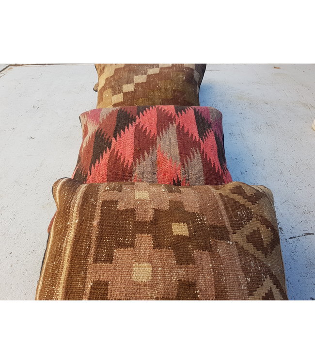 vintage 4 x kilim cushion cover ca 40x40 cm with filling