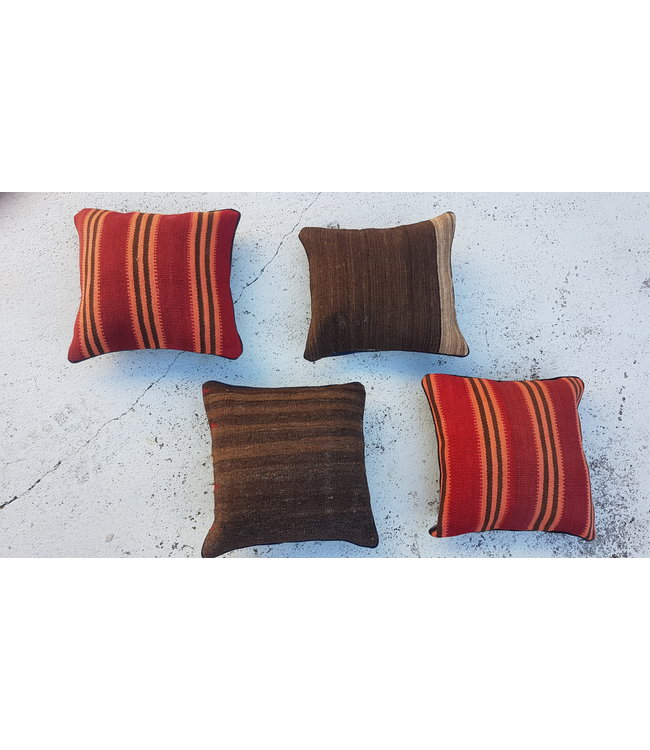 vintage 4x unike vintage kelim kussens met vulling  40x40 cm