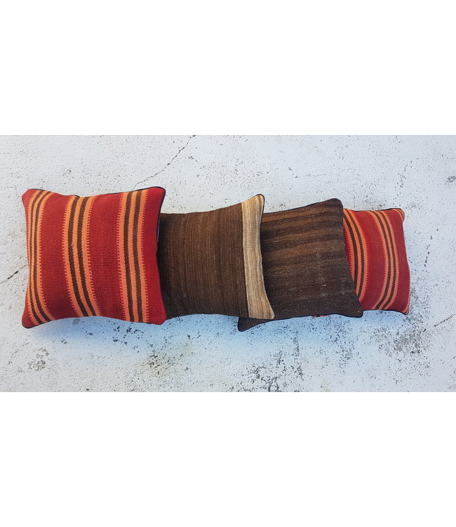 vintage 4 x kilim cushion cover ca 40x40 cm with filling