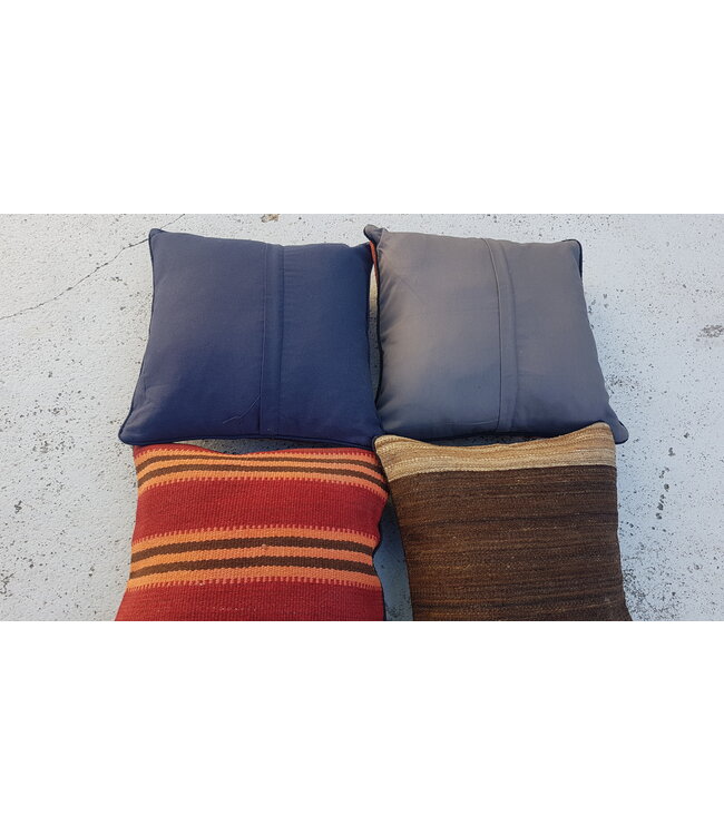 vintage 4 x kilim cushion cover ca 40x40 cm with filling