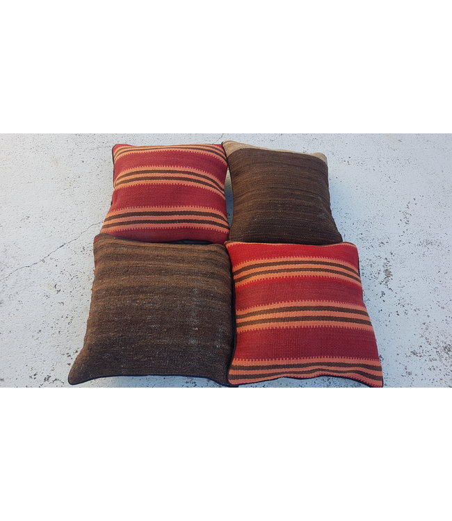 vintage 4x unike vintage kelim kussens met vulling  40x40 cm