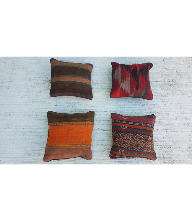 vintage 4 x kilim cushion cover ca 40x40 cm with filling