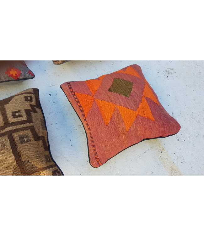 vintage 4 x kilim cushion cover ca 40x40 cm with filling
