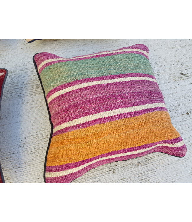 vintage 4 x kilim cushion cover ca 40x40 cm with filling