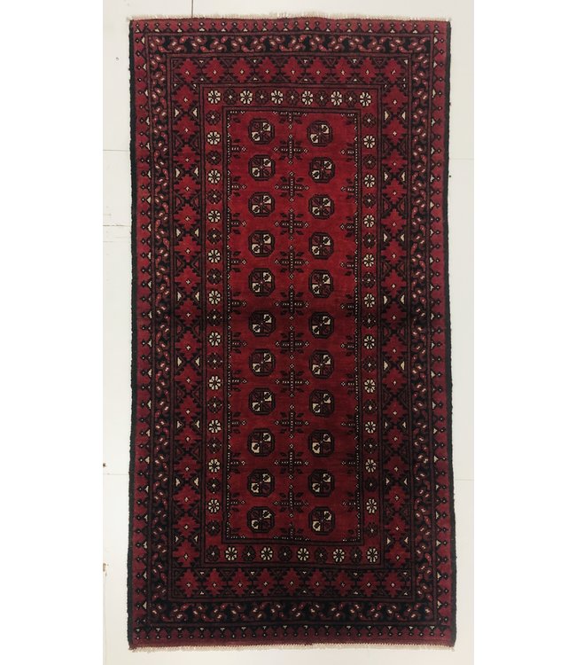 6'4x3'1 feet  Afghan rug aqcha hand knotted  196x95 cm