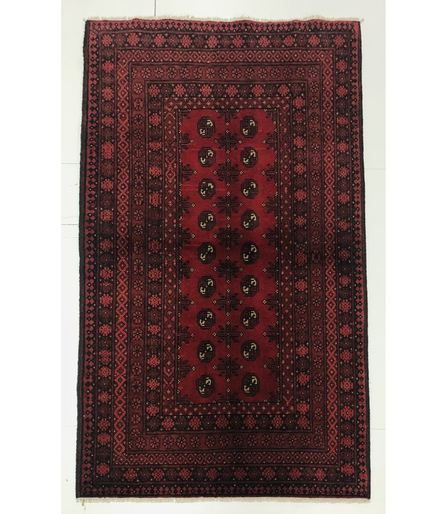 6'1x3'5 feet  Afghan rug aqcha hand knotted  188x109cm