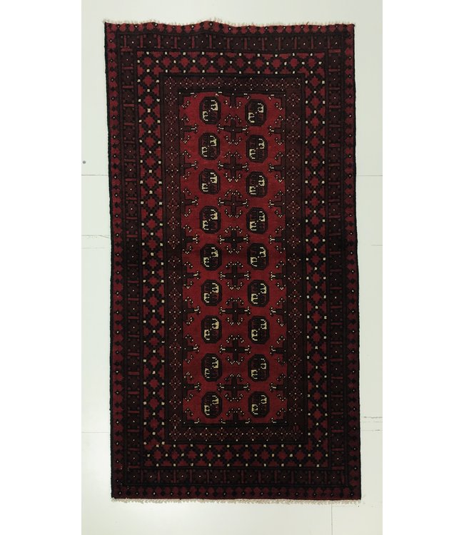 Afghan aqcha tapijt hand geknoopt 189x97 cm