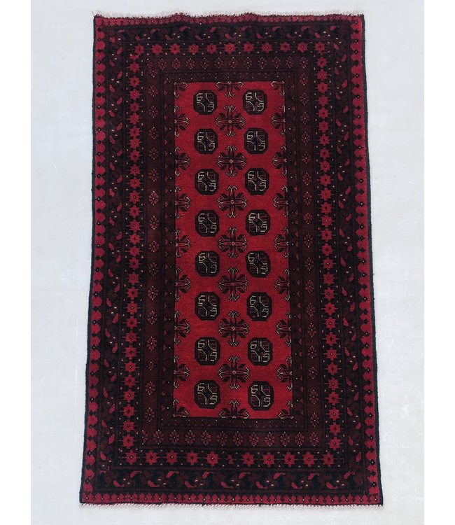 6'2x3'3 feet  Afghan rug aqcha hand knotted  190x102cm