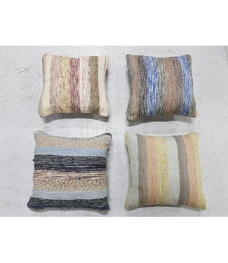 4x modern Kelim Kissen 50x50 cm mit Füllung