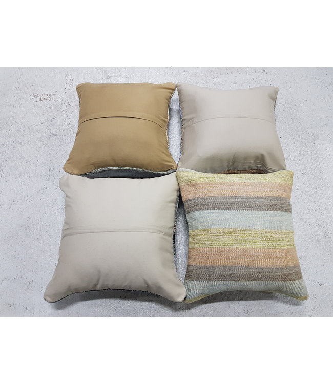 4x modern kelim kussens 50x50 cm met vulling