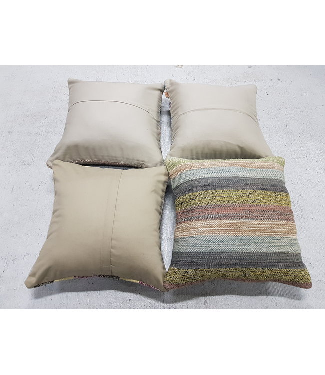 4x modern kelim kussens 50x50 cm met vulling
