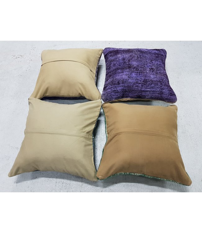 4x modern Kelim Kissen 45x45 cm mit Füllung