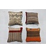 4x Kelim Kissen ca 40x40 cm mit Füllung