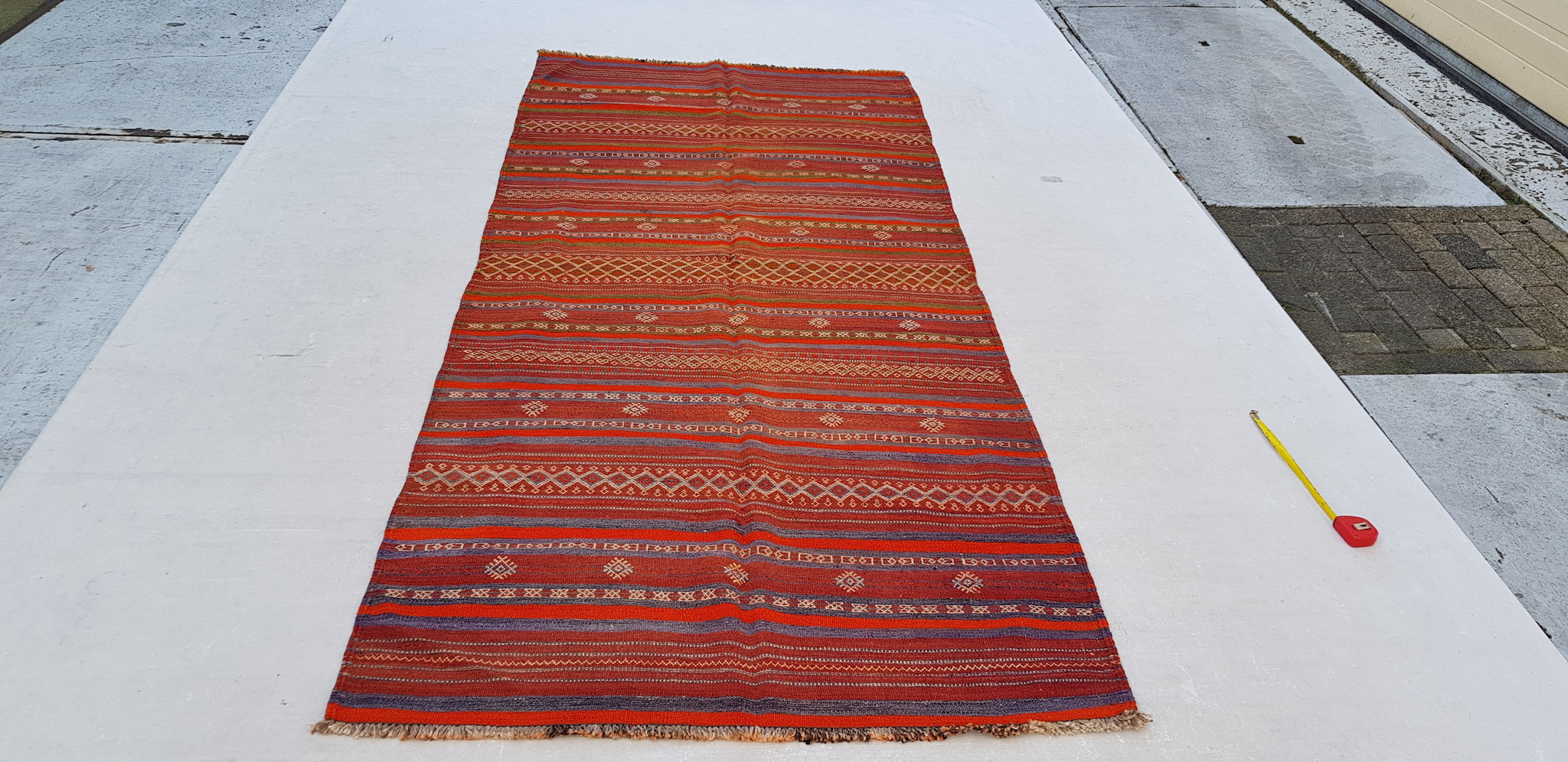 zebra bedreiging Beschikbaar Vintage kelim kleed tapijt vloerkleed 100% wol 307x139 cm loper -  Kelimshop.com | online shop