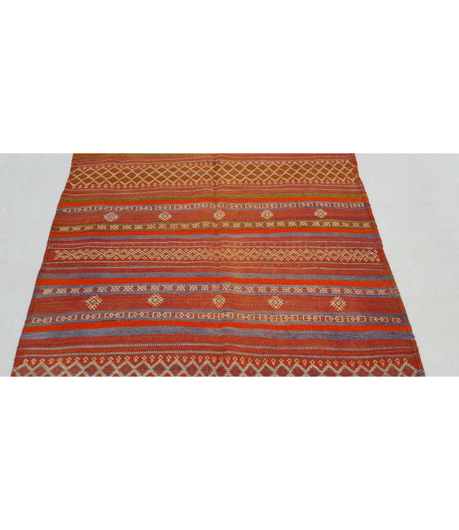 Vintage kelim kleed loper nomad 307x139 cm vloerkleed tapijt kelims hand geweven