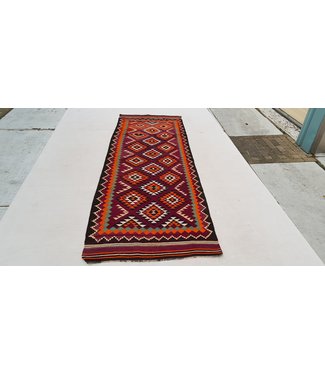 Vintage kelim kleed loper 350x112 cm vloerkleed tapijt kelims hand geweven Vintage kelim kleed loper 350x112 cm vloerkleed tapijt kelims hand geweven