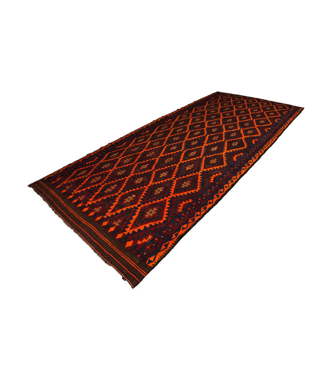 Handgemaakt Oosters Kelim Wol Vloerkleed 440x280 cm