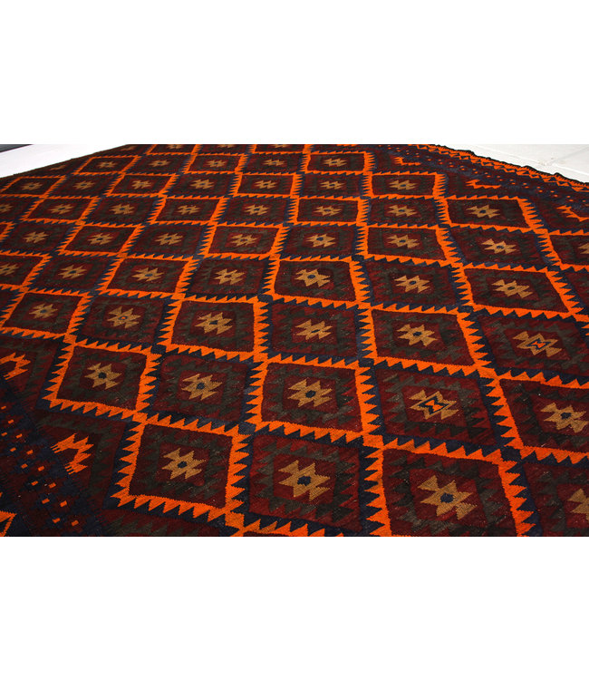 Handgewebte Orientalisch Wolle Kelim Teppich 440x280 cm