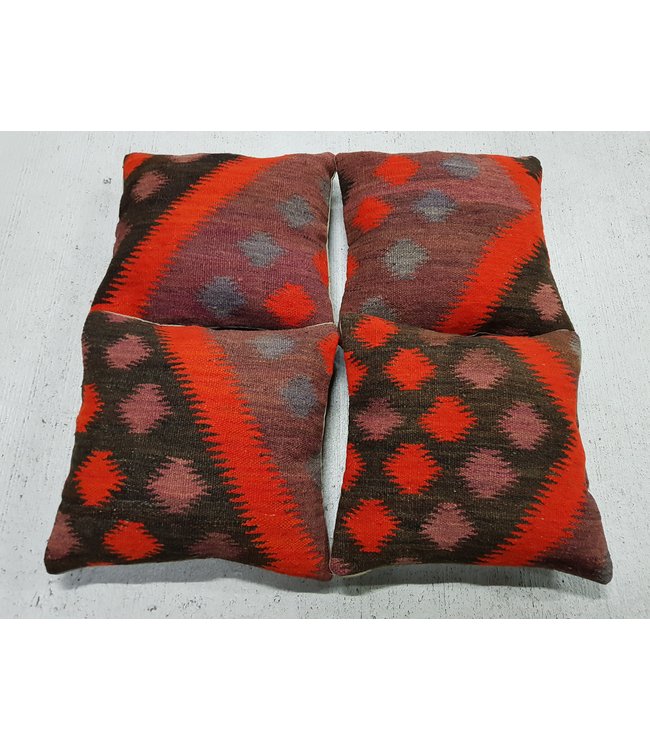4x Kelim Kissen ca 45x45 cm mit Füllung